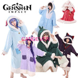 genshin impact blanket hoodie blankets Xiao lyney Zhongli Ganyu Raiden Baal scaramouche fleece Cloak Cape Cosplay Pajama Costume