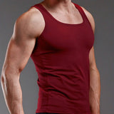 Men Muscle Vests Cotton Underwear Sleeveless Slim Tank Top Vest Undershirts Gymclothing Bodybuilding Tank Tops Slash Neck