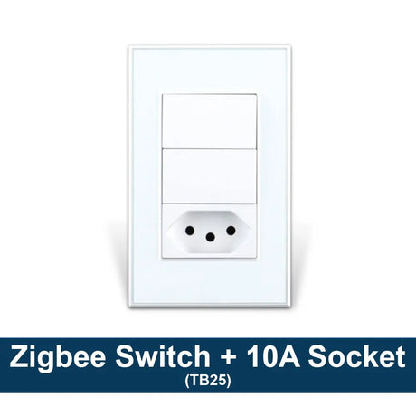 Zemismart Tuya Zigbee Smart Brazil Socket 10A 20A Two Brazil Outlets Alexa Google Home Smart Life App Control