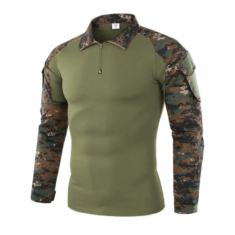 US Army Tactical Military Uniform Airsoft  Camouflage Combat-Proven Shirts Rapid Assault Long Sleeve Shirt Battle Strike