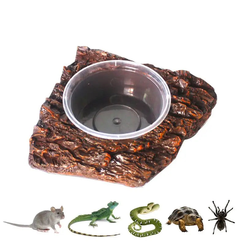 Reptile Water Bowl Resin Reptile Food Dish Bearded Dragon Bowl Dragon Bearded Bowl Reptile Bowls Terrarium Feeding Worm Dish