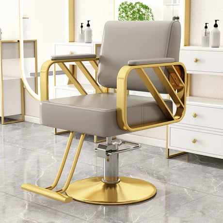 Gold Salon Beauty Barber Chair Luxury Personalized Lifter Classic Chair Swivel Cheap Minimalist Fashionable Cadeira Furniture