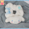 Kawaii Lolita Hairpin Cinnamoroll Sanrio Plush Cartoon Cute Hair Tie Bow Headwear Rubber Band Girls Jk Hair Ring Head Rope