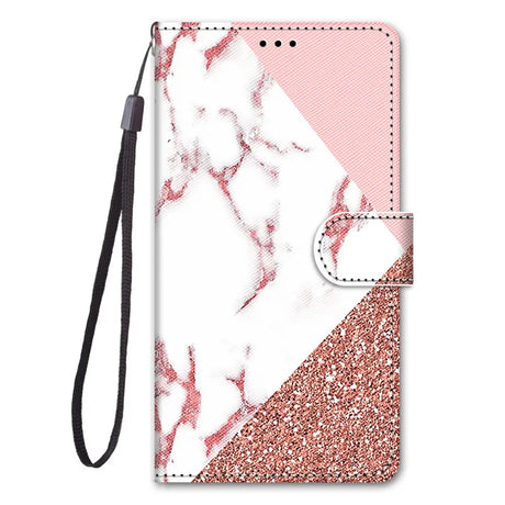 Leather Magnetic Case For Samsung Galaxy A25 A24 A14 4G A34 A54 5G SM-A256B A245F Phone Cover Flip Wallet Painted Funda Etui