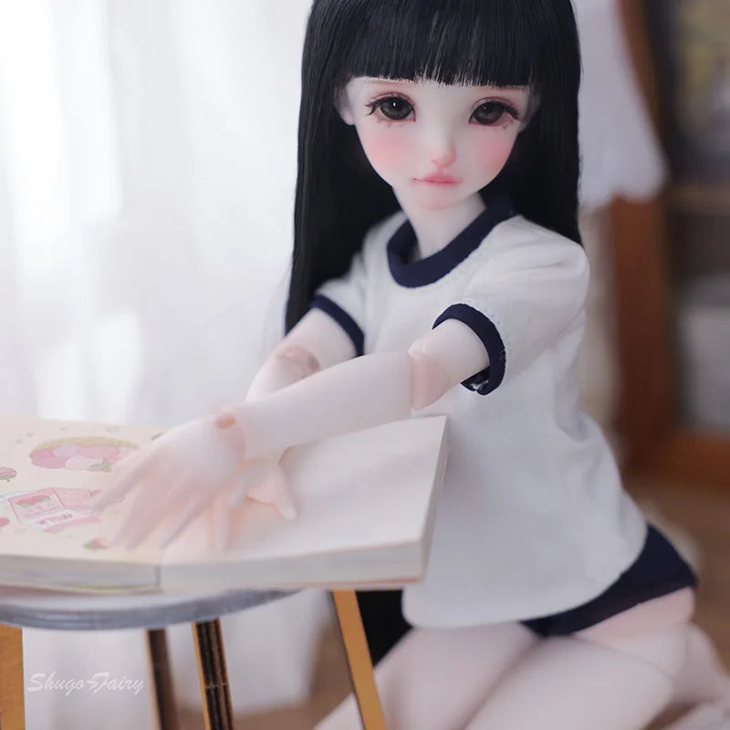 Shuga Fairy Mirai 1/5 BJD Doll Ruoguan Body long Black Hair Swimmer Girl Facial Features Of Juvenile Sense Resin Joint Doll