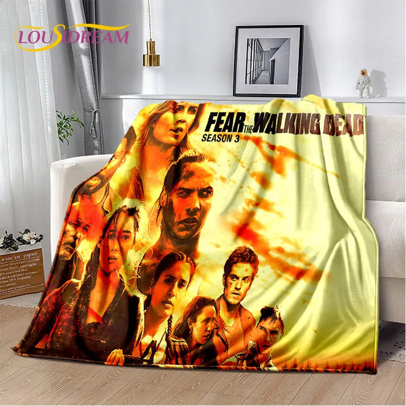 The Walking Dead Horror Soft Plush Blanket,Flannel Blanket Throw Blanket for Living Room Bedroom Bed Sofa Picnic Cover Bettdecke