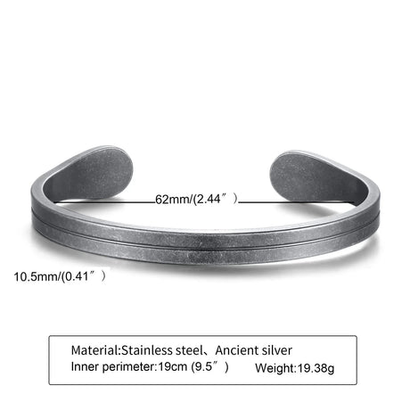 Men's Thin Bracelet,Stainless Steel Cuff  Bangle Bracelet, Thin Cuff, Boyfriend Cuff, Gifts for Him, Father's Day Gifts