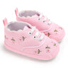 Pink Baby Shoes Princess Fashion Sneakers Infant Toddler Soft sole Anti Slip First Walkers 0-1 year old baby Christening Shoes