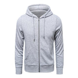 High quality Fashion Zip Hoodies Men Retro Harajuku Solid color Jacket High Street Zip Up Hoodie Casual Loose Sweatshirt Clothes