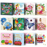 AZQSD Diamond Painting Greeting Card Blessing Christmas 6/8/12pcs Happy Birthday Animal Flower Landscape Envelope Postcard