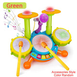 Kids Drum Set Toddlers Musical Baby Educational Instruments Toys for Toddlers Girl Microphone Learning Activities Gifts