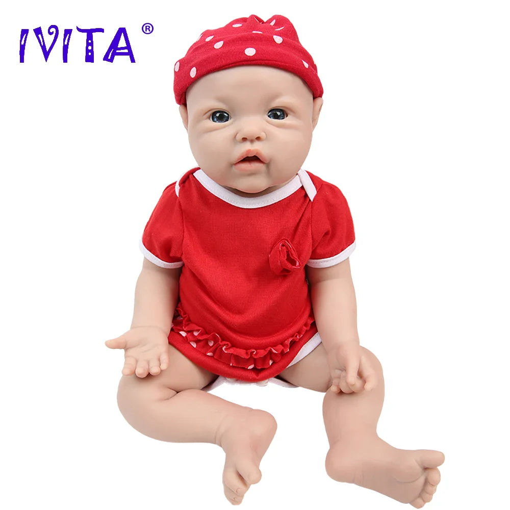 IVITA WG1526 16.92 inch 2.69kg Full Body Silicone Reborn Baby Doll  Realistic Girl Dolls Unpainted DIY Blank Baby Children Toys