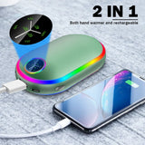 2 in 1 Electric Hand Warmer 3s Fast Heating Hand Warmers USB Rechargeable Power Bank Reusable Warmer Heater for Outdoor Home