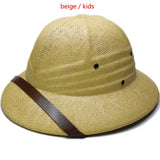 New Fashion Vietnam War Army Hat Boy Girl British Explorer Straw Helmet Summer Boater Bucket Sun Hats Unisex Jungle Miners Cap