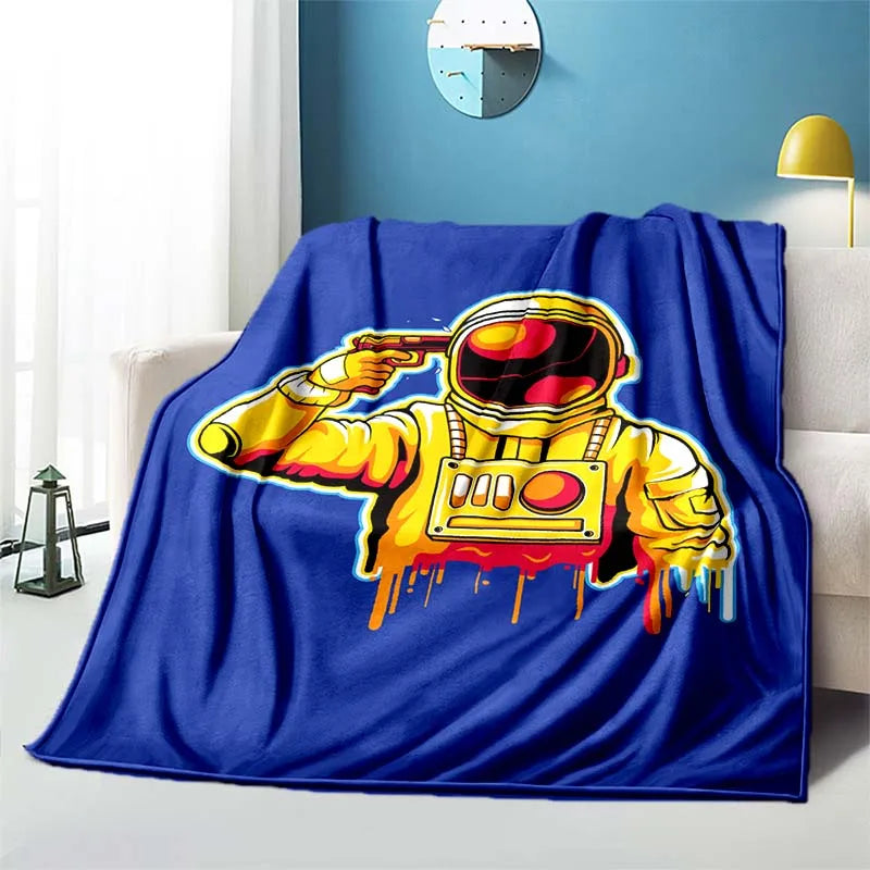 Cartoon Astronaut blanket sofa blanket air conditioning cover blanket blankets for beds cute blanket children‘s blanket