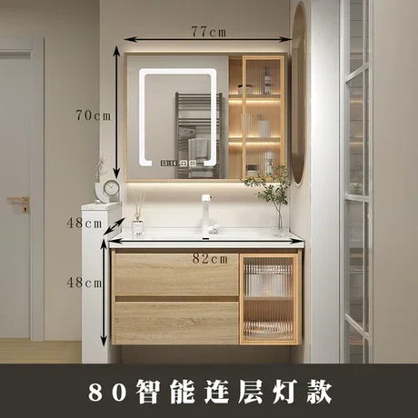 Locker Display Bathroom Cabinet Shelves Toilet Closet Bathroom Cabinet Wooden Washbasin Badezimmer Schrank Home Furniture YQ