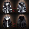 The New Two-sided Men's Jacket, 2024 Fashion Geometric Pattern Windbreaker, Lightweight Outerwear M-7XL