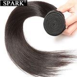 SPARK 12A Brazilian Straight Human Hair Extension 1B Natural Black Color 100% Human Hair Weave Bundles 8-30inch Remy Hair