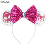 10Pcs/Lot New Colors Mouse Ears Headband Women Festival Party Cosplay Hairband Girls Gift Kids DIY Hair Accessories Wholesale