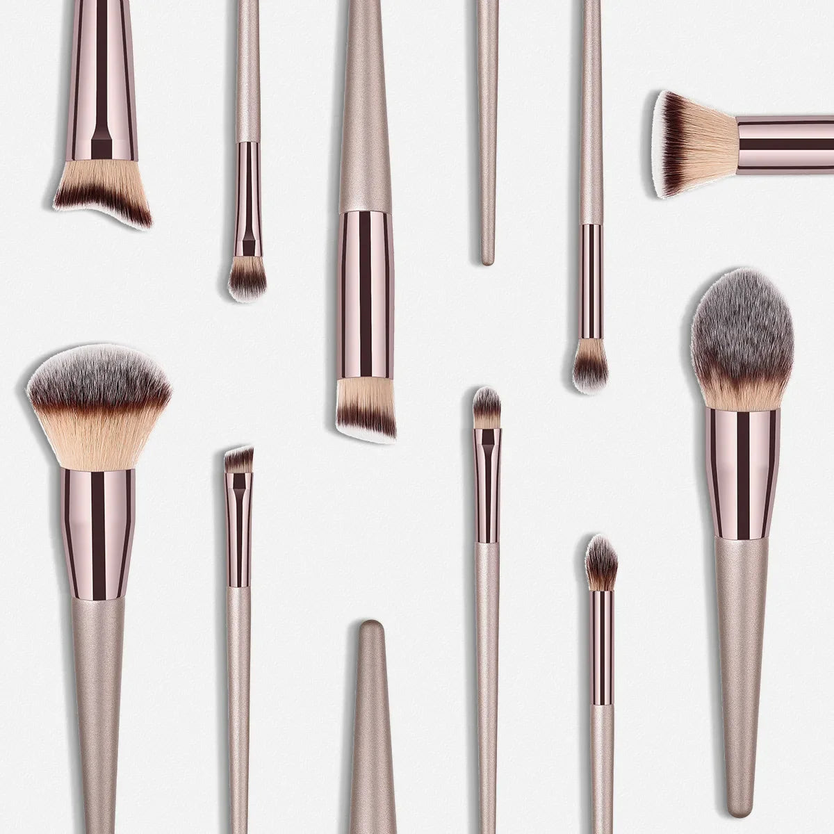 4/10Pcs Champagne Makeup Brushes Set For Cosmetic Foundation Powder Blush Eyeshadow Kabuki Blending Make Up Brush Beauty Tool