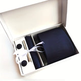 Men's Tie Gift Box 3 Piece Of Sets Tie Pocket Square Cufflinks Tie Clip