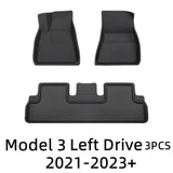 Floor Mats for Tesla Model 3 Y 2023 Left Right Drive All Weather Anti-Slip Waterproof Floor Liner Trunk Mat Interior Accessories