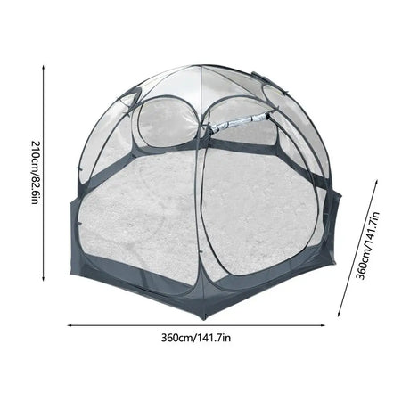 Portable Camping Transparent Tent 5-10 Person Starry Bubble Tent Outdoor Sun Room 360 Degree Panoramic Window Spherical Tents