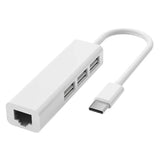 Network Card USB Type-C Ethernet Adapter USB TYPE-C 4 In 1 Hub 2.0 to Gigabit Rj45 Lan 100Mbps Ethernet Adapter for PC Lapotp