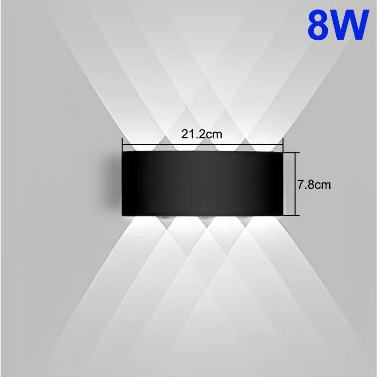 LED Wall Lamp Outdoor IP65 Waterproof Up Down luminous lighting Indoor Stair Garden Sconce Light Plastic AC110-220V