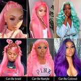 Sogreat Pink Lace Front Wig Human Hair 13x4 13x6 Hd Lace Frontal Wig Brazilian 613 Colored Body Wave Lace Front Wigs For Women