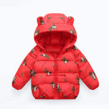 Better versatile Winter jacket boys and girls sweet cartoon print hooded warm coat 0-7 year old Bebe fashion children's clothing