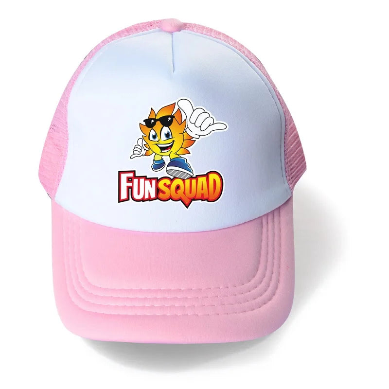 Fashion New Fun Squad Cartoon Kids Adjustable Baseball Cap Children Boys Girls Mesh Hat Baby Sun Hat