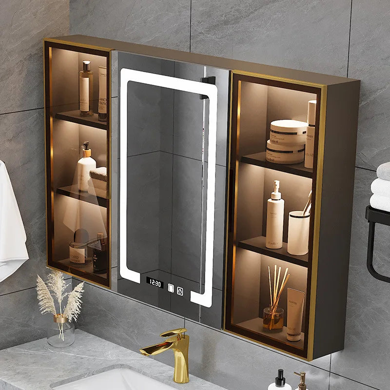 Metal Washbasin Bath Dressing Mirrors Bathroom Cabinet Storage Drawer Display Bath Mirror Wall Shelf Smart demist Room Furniture