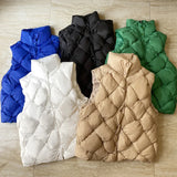 Fashion Weave Vest Men Winter Padded Vests Puffer Jackets Parkas Coat Solid Loose Thicken Vests Outwear Black 2023