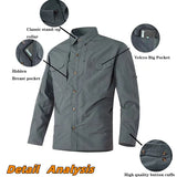 Mens Cargo Shirt Quick Drying Tactical Hiking Tops High-quality Thin Military Multi Pocket Breathable Male Shirt Plus Size 6XL