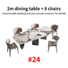 24 Dining Room Table Set Luxury Kitchen Furniture Modern Minimalist Dining Table With 6 Seats Customize Desktop Table And Chairs