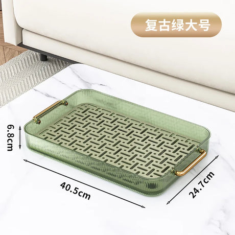 Luxury Modern Tea Tray Kettle Coffeeware Teaware Kitchen Plate Plastic Tray Serving Food Bandeja Plastico Tea Cup Accessories