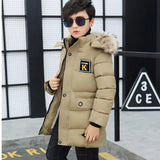 New 2024 Kid Winter Jacket A Boy Park 12 Children's Clothing 13 Baby 14 Outerwear 15 Coats 9 Thick Cotton Thickening -30 Degrees