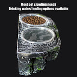 Reptile Food And Water Feeder Reptile Food Dish Terrarium Bowls Flexible Sturdy Durable Bowl For Lizard Dragon Feeding supplies