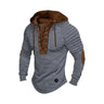 Men Hooded Sweatshirt Vintage Lace-up Drawstring Men's Hoodie with Pleated Shoulders Soft Stretchy Breathable Daily Top Tie