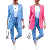 New Autumn Winter Women Blazer Coat Long-Sleeved Small Suit Temperament Professional Slim Top Jacket 2023 New Women Suit Outwear