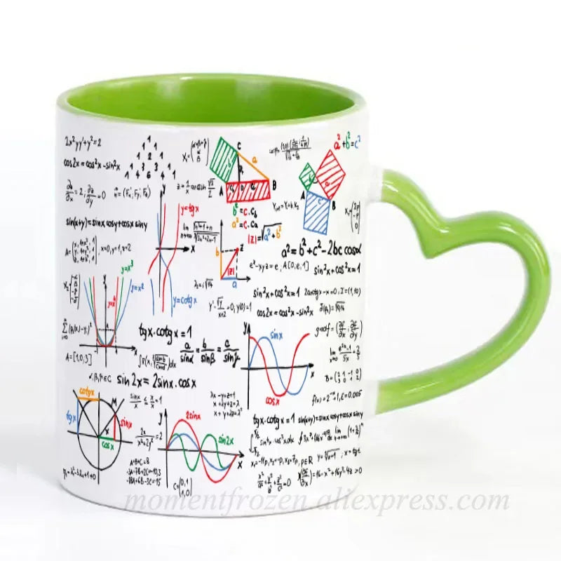 Math Teacher Mugs School Students Cups Mathematics Parabolic Formulas Drinkware Geek Nerd Tea Coffee Mugen Coffeeware Teaware