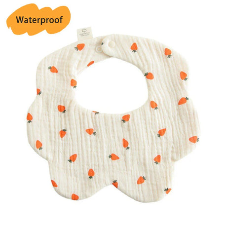 New Thickened 7 Layers Cotton Waterproof Baby Bibs Cute Print Saliva Towel Newborn Burp Cloths for Boys Girls Feeding Drool Bib