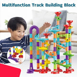 50/197Pcs Children Diy Game Marble Run Race Track Building Blocks Toys 3D Maze Ball Rolling Marbles Running Track Coaster Gift