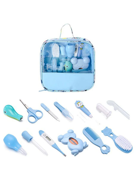 Baby Care Kit 13Pcs Baby Hygiene Kit Items Newborn Nail Hair Health Care Thermometer Grooming Brush Clipper Scissor Toiletries