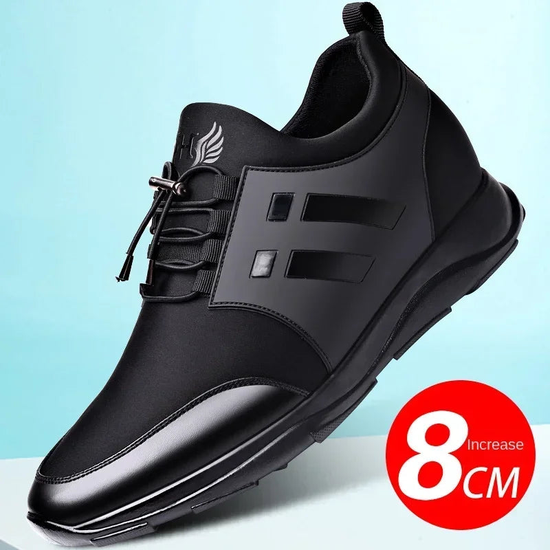 TAFN Men's shoes with invisible inner height, wear-resistant leather shoes, genuine leather sports shoes, men's casual shoes