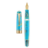 Asvine P20 Piston Filling Fountain Pen Acrylic Beautiful Patterns EF/F/M Nib with Golden Clip Smooth Writing Office Gift Pen