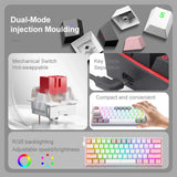 REDRAGON Fizz K617 RGB USB Mini Mechanical Gaming Wired Keyboard Red Switch 61 Key Gamer for Computer PC Laptop detachable cable