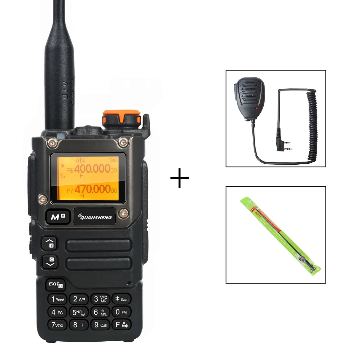 Quansheng Walkie Talkie Air Band 50-600MHz HF RX UV-K5(8) 136-600MHz UHF VHF TX FM Scrambler NoAA Frequency Scan Copy DTMF Radio