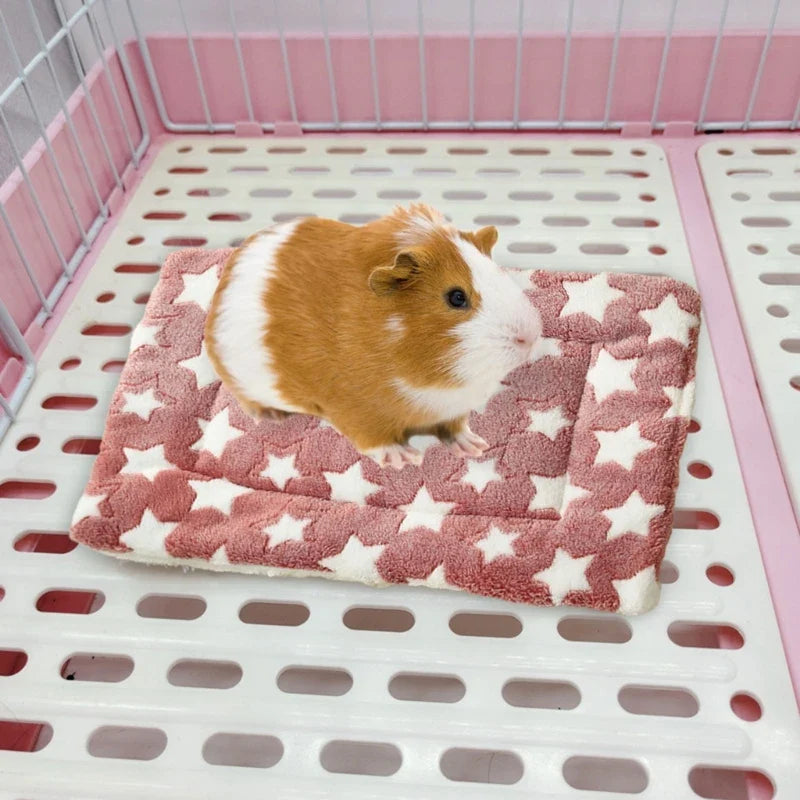 2PCS Small Animals House Bed Hamster Plush Bed Mat Habitat Cage Sleeping Cushion Drop Ship